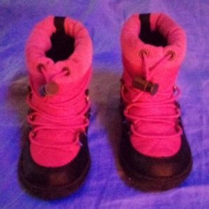 Pink and Black Polo boots